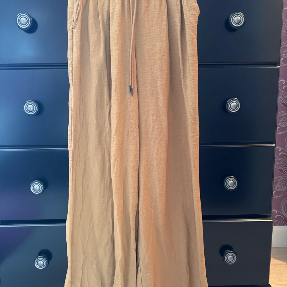 A New Day Light Brown wide leg pants sz S